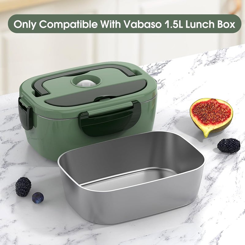 Vabaso Electric Lunch Box 304 Stainless Steel Inner Container, 1.5 Liter Removable Food Container 1.5L Electric Lunch Box - Image 3